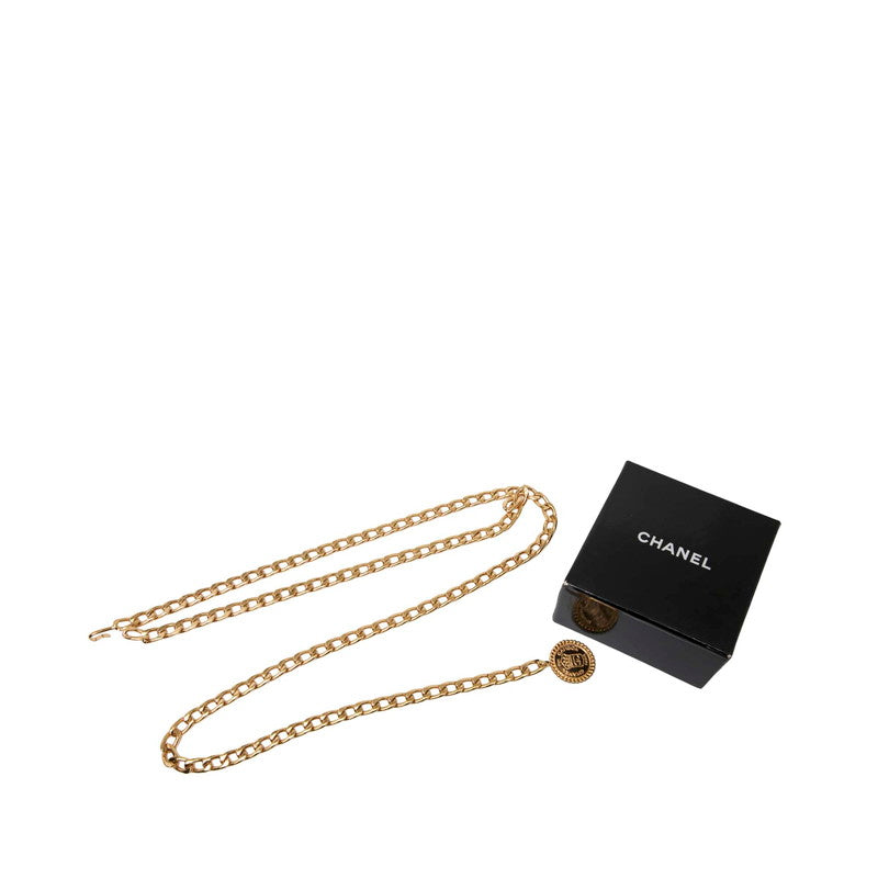 シャネル ココマーク CAMBON メダルモチーフ チェーン ベルト ゴールド メッキ レディース CHANEL 【中古】