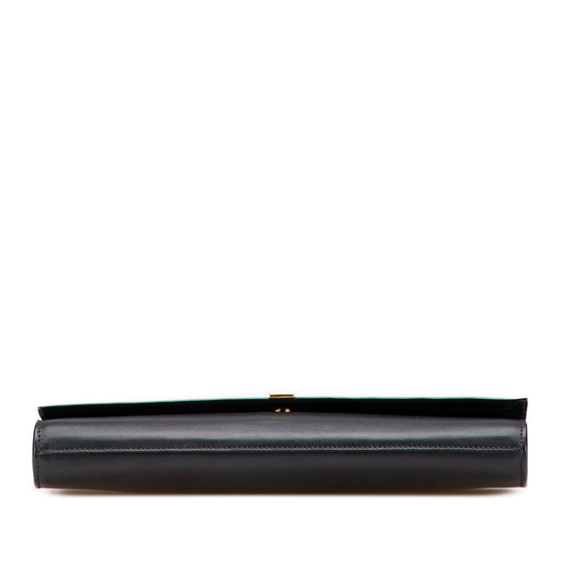 サンローラン Yライン クラッチバッグ 311213 ブラック レザー レディース SAINT LAURENT 【中古】