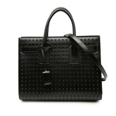 サンローラン サックドジュール スタッズ ハンドバッグ ショルダーバッグ 2WAY 355154 ブラック レザー レディース SAINT LAURENT 中古