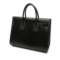 サンローラン サックドジュール スタッズ ハンドバッグ ショルダーバッグ 2WAY 355154 ブラック レザー レディース SAINT LAURENT 中古