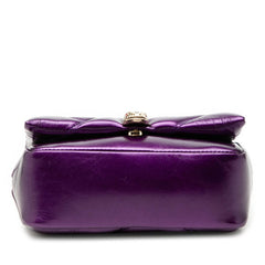 ブルガリ セルペンティ カボション ハンドバッグ ショルダーバッグ 2WAY パープル カーフ レディース BVLGARI 【中古】