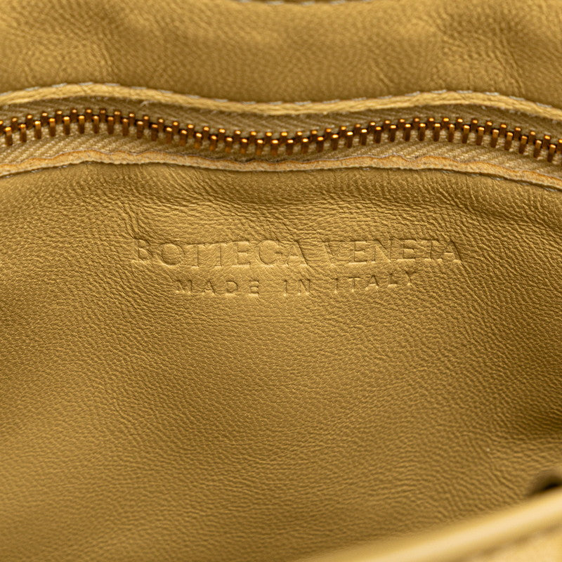 ボッテガヴェネタ マキシイントレチャート パデット カセット ショルダーバッグ イエロー レザー レディース BOTTEGAVENETA 【中古】