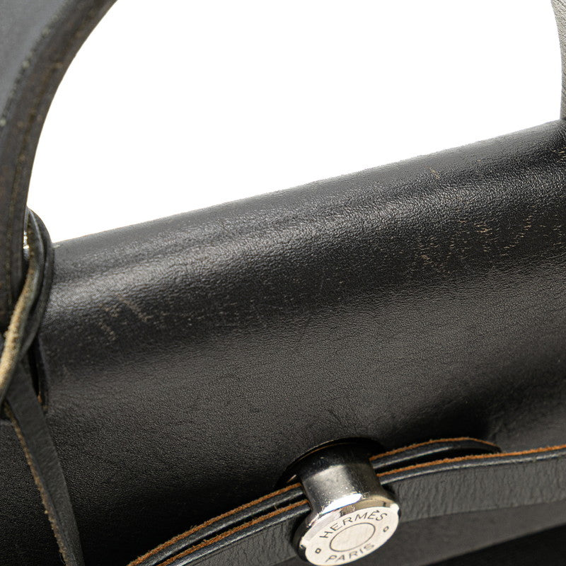 エルメス エールバッグ アドPM リュック バックパック ハンドバッグ 2WAY ブラック トワルオフィシエ レザー レディース HERMES 【中古】