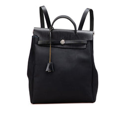 エルメス エールバッグ アドPM リュック バックパック ハンドバッグ 2WAY ブラック トワルオフィシエ レザー レディース HERMES 【中古】