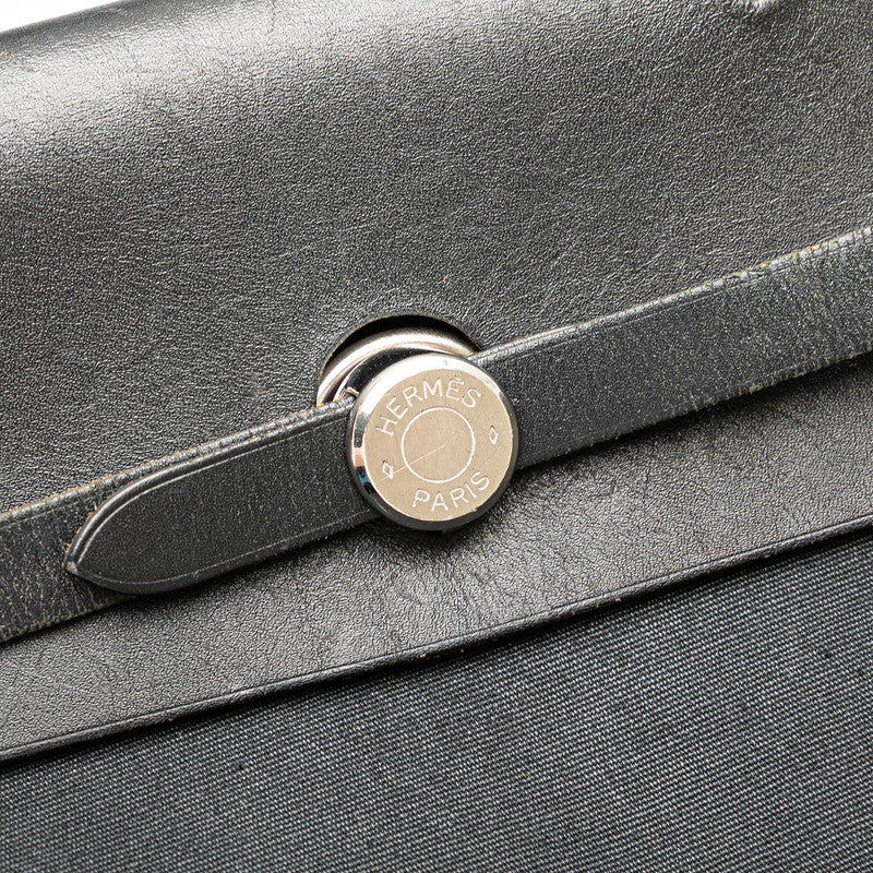 エルメス エールバッグ アドPM リュック バックパック ハンドバッグ 2WAY ブラック トワルオフィシエ レザー レディース HERMES 【中古】