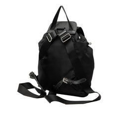 プラダ ロゴ リュック バックパック ブラック ナイロン レザー レディース PRADA 中古