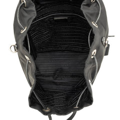 プラダ ロゴ リュック バックパック ブラック ナイロン レザー レディース PRADA 中古