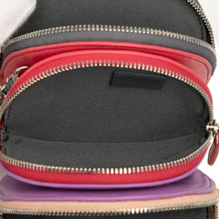 シャネル マトラッセ ココマーク チェーン ショルダーバッグ グレー ピンク パープル ラムスキン レディース CHANEL 【中古】