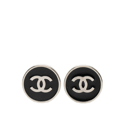 シャネル ココマーク イヤリング シルバー ブラック メタル レディース CHANEL 【中古】