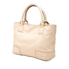 ロエベ アナグラム フスタ トートバッグ ハンドバッグ ベージュ レザー レディース LOEWE 【中古】