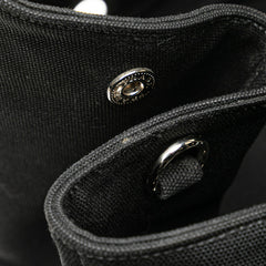 プラダ カナパ グロメット 三角ロゴプレート トートバッグ ショルダーバッグ 2WAY 1BG642 ブラック キャンバス レディース PRADA 【中古】