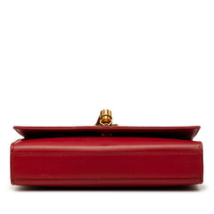 サンローラン YSLロゴ ケイト タッセル チェーン ショルダーバッグ レッド ゴールド レザー レディース SAINT LAURENT 中古