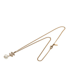 シャネル ココマーク ネックレス A11C ゴールド メッキ ラインストーン フェイクパール レディース CHANEL 【中古】