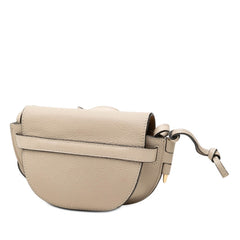 ロエベ アナグラム ゲート ミニ 斜め掛け ショルダーバッグ ベージュ系 レザー レディース LOEWE 【中古】