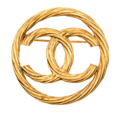 シャネル ヴィンテージ ココマーク ブローチ ゴールド メッキ レディース CHANEL 【中古】