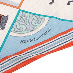 エルメス ロザンジュMM Couvertures et tenues de Jour 馬着 スカーフ マルチカラー シルク カシミア レディース HERMES 【中古】