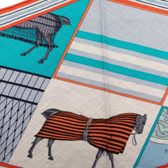 エルメス ロザンジュMM Couvertures et tenues de Jour 馬着 スカーフ マルチカラー シルク カシミア レディース HERMES 【中古】