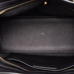サンローラン カサンドラ ベイビーカバス YSLロゴ ハンドバッグ ショルダーバッグ 2WAY 400914 ブラック ゴールド レザー レディース SAINT LAURENT 中古