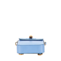 グッチ バンブー ミニ リュック バックパック 702106 ライトブルー レザー レディース GUCCI 【中古】