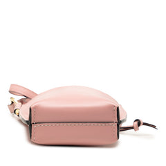 ロエベ アナグラム ゲートポケット ショルダー ポーチ ポシェット ピンク レザー レディース LOEWE 【中古】