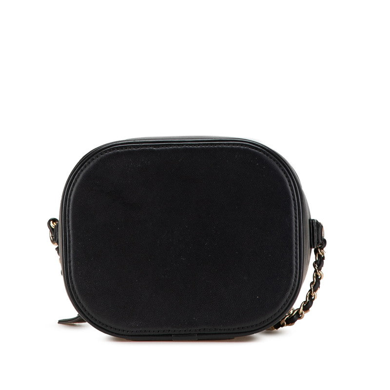 シャネル ココマーク バニティバッグ ハンドバッグ ショルダーバッグ ブラック ラムスキン レディース CHANEL 【中古】
