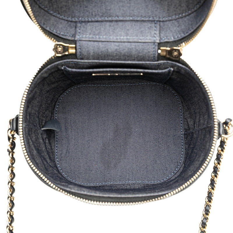 シャネル ココマーク バニティバッグ ハンドバッグ ショルダーバッグ ブラック ラムスキン レディース CHANEL 【中古】
