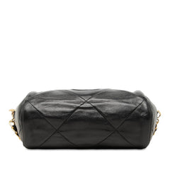 シャネル ココマーク マトラッセ タッセル チェーン ショルダーバッグ ブラック ゴールド ラムスキン レディース CHANEL 中古