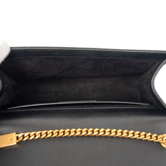 サンローラン ケイト スモール YSLロゴ タッセル チェーン ショルダーバッグ 474366 ブラック レザー レディース SAINT LAURENT 【中古】