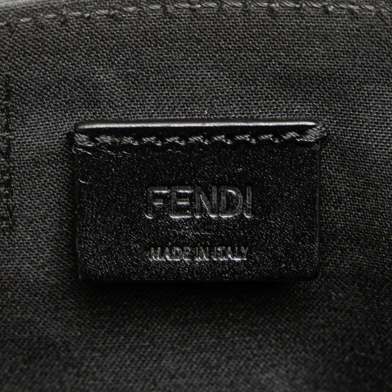 フェンディ FF クロスボディバッグ ショルダーバッグ 7M0363 ネイビー ブラック PVC レザー メンズ FENDI 【中古】