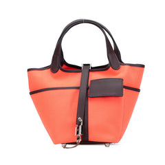 エルメス ピコタンロック カーゴPM ハンドバッグ ローズテキサス ルージュセリエ スイフト トワルゴエラン レディース HERMES 【中古】