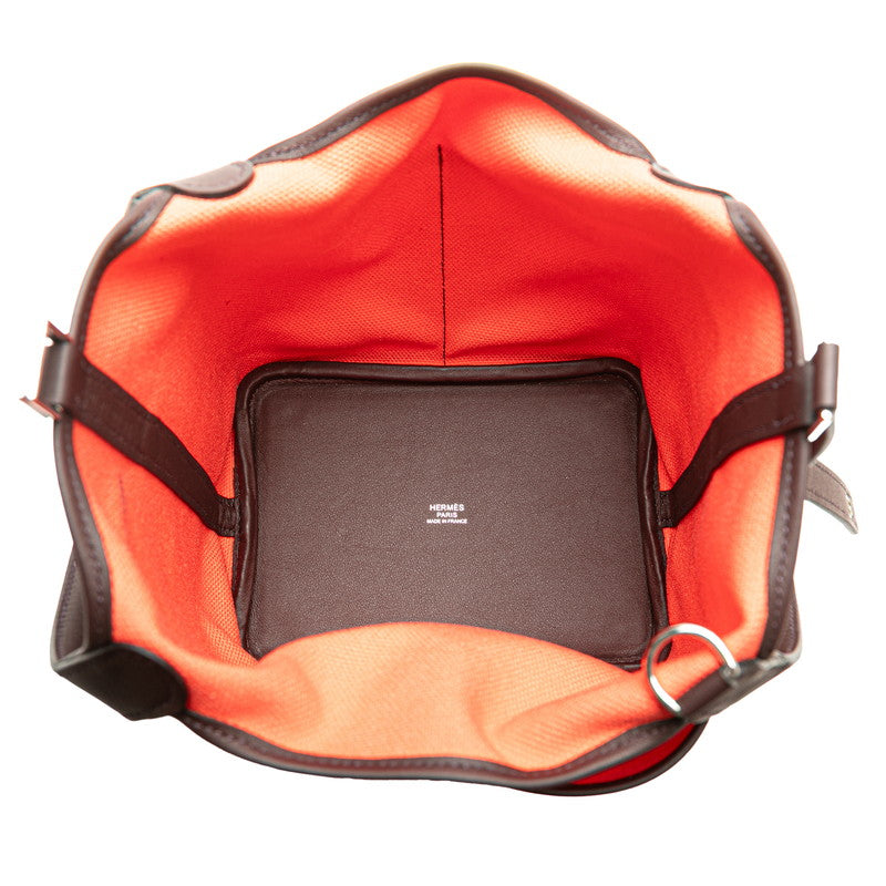 エルメス ピコタンロック カーゴPM ハンドバッグ ローズテキサス ルージュセリエ スイフト トワルゴエラン レディース HERMES 【中古】