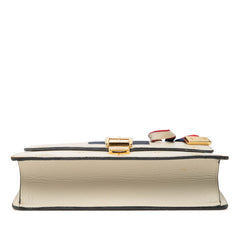 グッチ シルヴィ ビー＆スター シェリーライン ショルダーバッグ 524405 アイボリー系 ゴールド レザー レディース GUCCI 【中古】