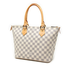 ルイ ヴィトン ダミエ アズール サレヤPM トートバッグ ハンドバッグ N51186 ホワイト PVC レザー レディース LOUIS VUITTON 【中古】