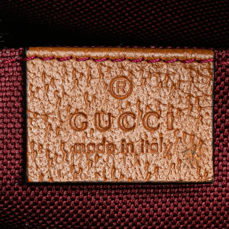 グッチ チルドレンズ ハンドバッグ トートバッグ 628159 ブラウン ボルドー系 キャンバス レザー レディース GUCCI 【中古】