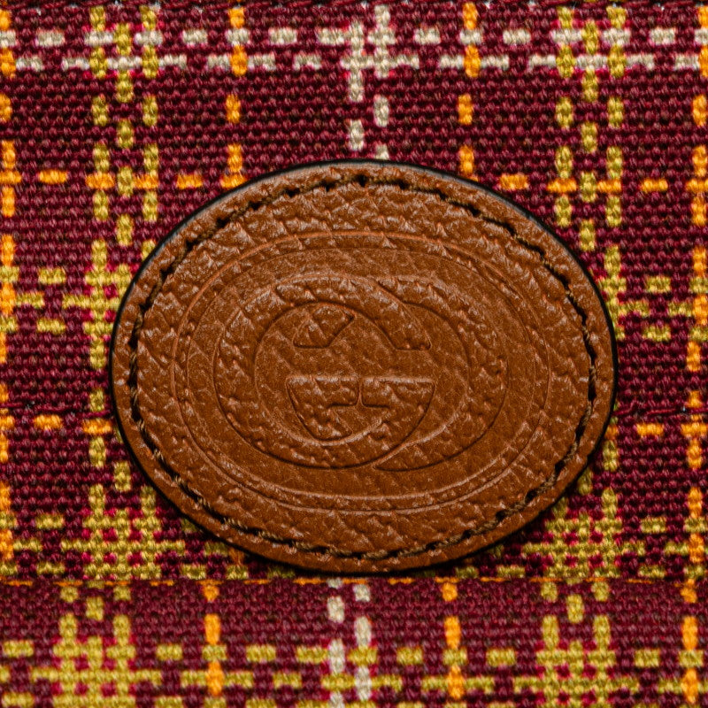 グッチ チルドレンズ ハンドバッグ トートバッグ 628159 ブラウン ボルドー系 キャンバス レザー レディース GUCCI 【中古】