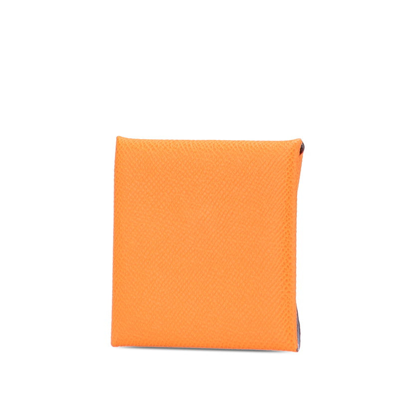 エルメス バスティア コインケース オレンジ ヴォーエプソン レディース HERMES 【中古】
