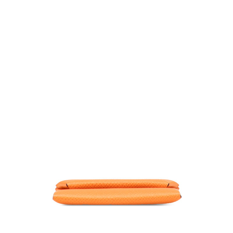 エルメス バスティア コインケース オレンジ ヴォーエプソン レディース HERMES 【中古】