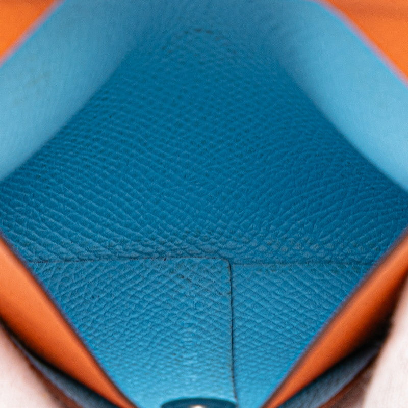 エルメス バスティア コインケース オレンジ ヴォーエプソン レディース HERMES 【中古】