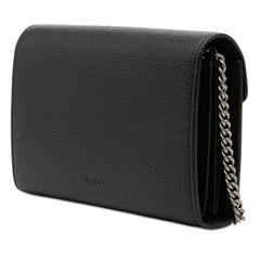 グッチ ディオニュソス 斜め掛け チェーンウォレット ショルダーバッグ 401231 ブラック レザー レディース GUCCI 【中古】