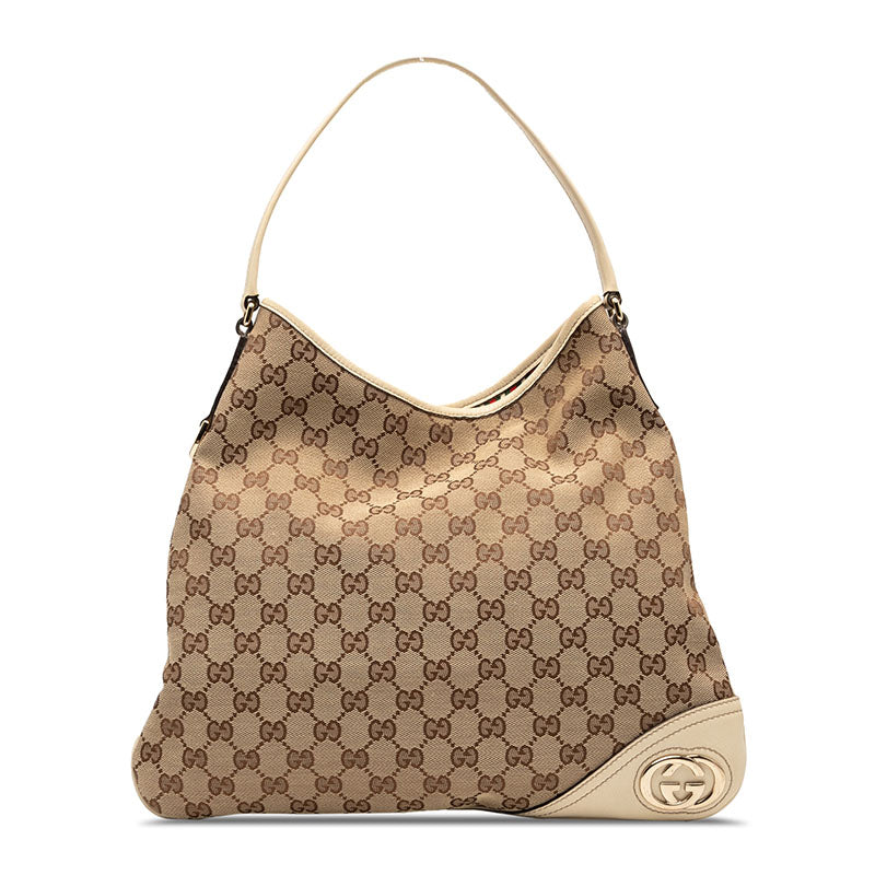 グッチ GGキャンバス ワンショルダーバッグ 169947 ベージュ アイボリー キャンバス レザー レディース GUCCI 【中古】