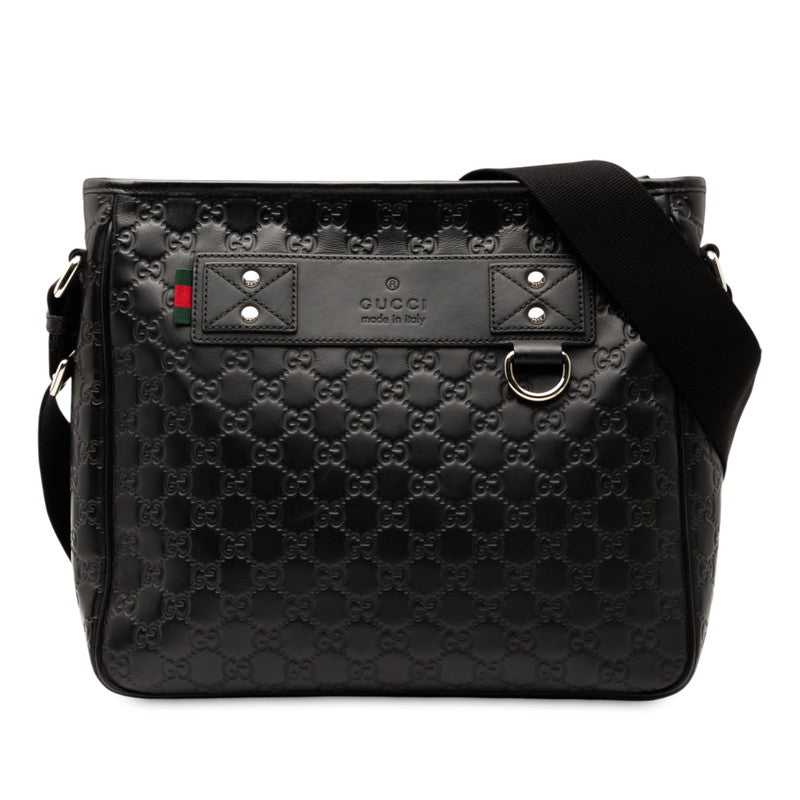 グッチ グッチシマ ショルダーバッグ 322080 ブラック レザー メンズ GUCCI 【中古】