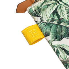 エルメス トゥルースフラット EQUATEUR 赤道直下 ポーチ ホワイト グリーン マルチカラー キャンバス レディース HERMES 【中古】