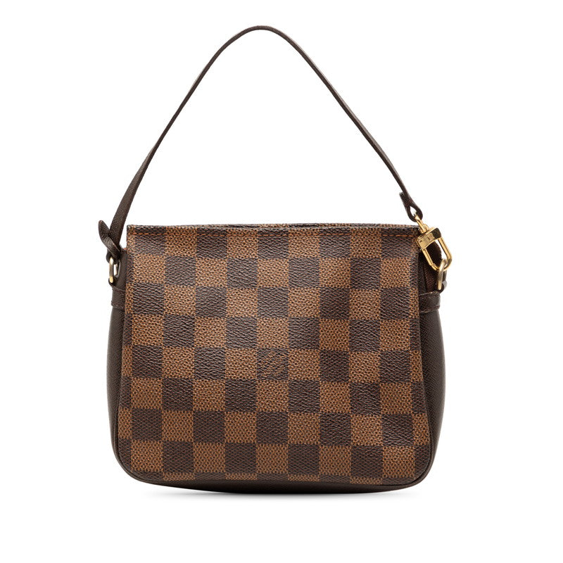 ルイ ヴィトン ダミエ トゥルース メイクアップ アクセサリーポーチ ハンドバッグ N51982 ブラウン PVC レザー レディース LOUIS VUITTON 【中古】