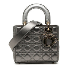 ディオール カナージュ レディディオール ハンドバッグ ショルダーバッグ 2WAY シルバー ゴールド レザー レディース Dior 【中古】