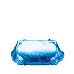 シャネル ラグジュアリーライン ココマーク トートバッグ ブルー レザー レディース CHANEL 【中古】