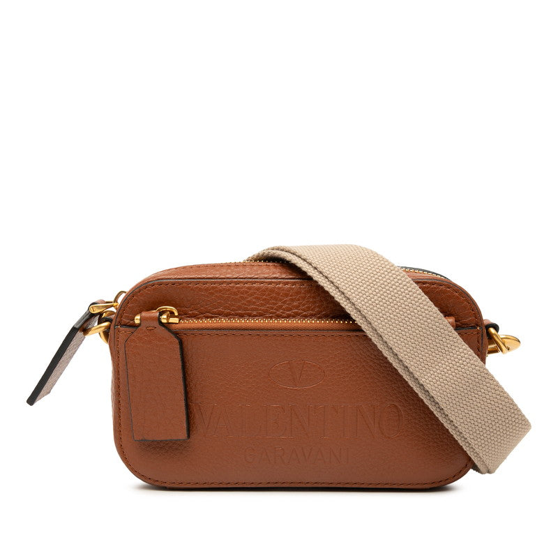ヴァレンティノ ガラバーニ ウエストバッグ 斜め掛け ショルダー XY2B0954QPT ブラウン レザー レディース VALENTINO 【中古】