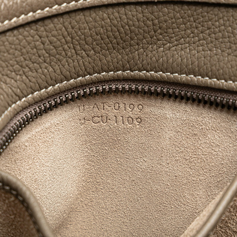 セリーヌ ラゲージ ナノショッパー ハンドバッグ ショルダーバッグ 2WAY グレージュ レザー レディース CELINE 【中古】