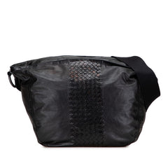 ボッテガヴェネタ イントレチャート ショルダーバッグ ブラック レザー レディース BOTTEGAVENETA 【中古】