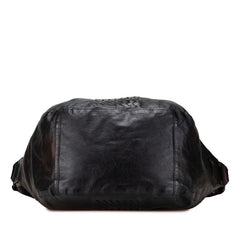 ボッテガヴェネタ イントレチャート ショルダーバッグ ブラック レザー レディース BOTTEGAVENETA 【中古】