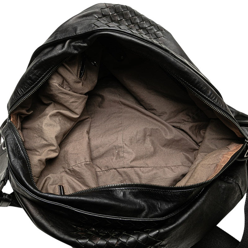 ボッテガヴェネタ イントレチャート ショルダーバッグ ブラック レザー レディース BOTTEGAVENETA 【中古】
